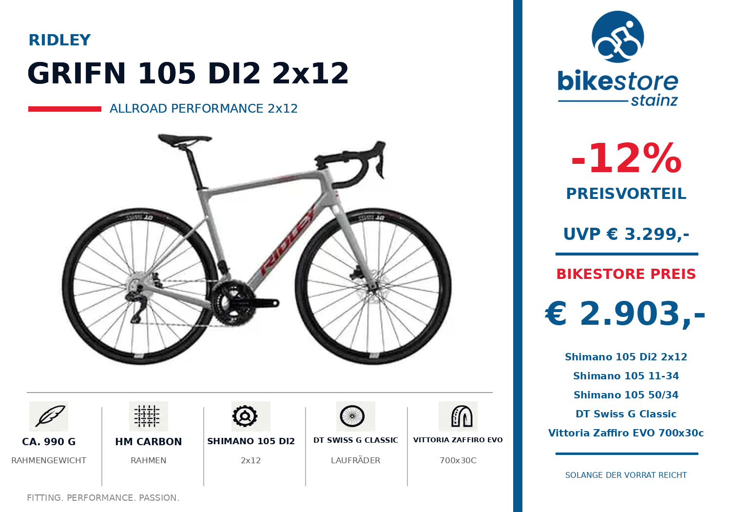 RIDLEY GRIFN 105 DI2  2x12